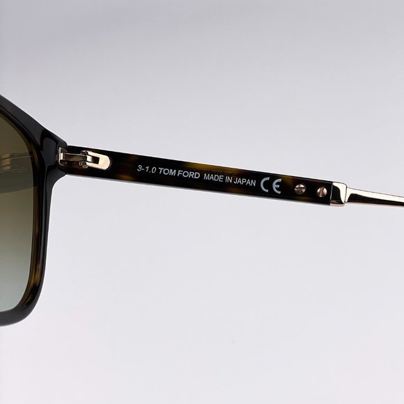 TOM FORD FT0813 Caleb 52G Sunglasses Brown Gradient Titanium Men - Picture 8 of 9